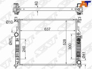 Радиатор MERCEDES ML/GL/R-CLASS W164/X164/W251 2.8D/3.0D/3.2D/3.5/3.5D/4.5/5.0/5.5/6.3AMG