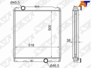 Радиатор MITSUBISHI CANTER 4D33/35/36 FE63EC 500 mm 93-