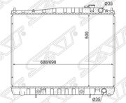 Радиатор NISSAN TERRANO/PATHFINDER/REGULUS/QX4 3.3/ELGRANDE VG33 96-03 GASOLINE