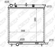 Радиатор Citroen C3 01-10 / C2 03-07 / DS3 09-16 / Peugeot 1007 05-09