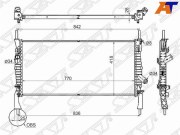 Радиатор FORD TRANSIT 2.2TD/2.3/2.4TD 2006- W A/C