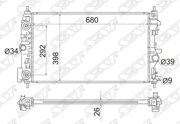 Радиатор CHEVROLET CRUZE/OPEL ASTRA J 1.4T/1.6T 09- /OPEL ZAFIRA C 10-