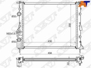 Радиатор RENAULT LOGAN 04-08/MEGANE 95-02/SCENIC 96-03 1.4/1.6/CLIO SYMBOL (трубчатый)