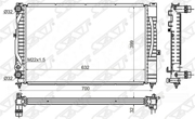 Радиатор AUDI A4/S4 1.6/1.8/1.8T/1.9TD 94-00/AUDI A6/S6 1.9TD 97-04/VW PASSAT B5 1.6/1.8T/1.9TD/2.0