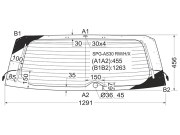 Стекло заднее с обогревом TOYOTA RAV4 CA3 05-12