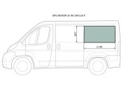 Стекло кузова заднее левое PEUGEOT BOXER II/FIAT DUCATO II/CITROEN JUMPER II 06-