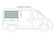 Стекло кузова заднее правое PEUGEOT BOXER II/FIAT DUCATO II/CITROEN JUMPER II 06-