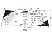 Стекло заднее затемненное с обогревом (с отв.) TOYOTA LAND CRUISER J200 07-21