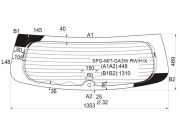 Стекло заднее затемненное с обогревом MITSUBISHI ASX/RVR 10-