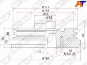 Шкив коленвала TOYOTA LAND CRUISER 1HDFT/1HZ 95-