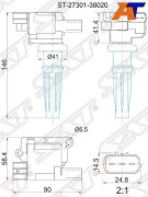 Катушка зажигания HYUNDAI SONATA 01-/SANTA FE 00-/KIA SORENTO FY 02-