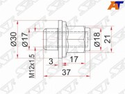 Гайка колесная хром закрытая HYUNDAI/KIA/LEXUS/MITSUBISHI/TOYOTA