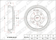 Барабан тормозной зад MAZDA Demio DW3/5 96-02, Familia/323 BH/BJ 94-04