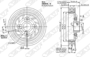 Шкив коленвала MITSUBISHI DELICA/L300 (2 ручейка) 86-94 ST-MD109604