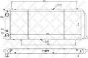 радиатор системы охлаждения Audi 100 1.6/1.8 76-90