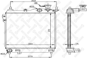 радиатор системы охлаждения МКПП Hyundai Getz 06-09/1.1-1.3i 12V 02-06