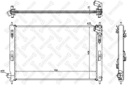 радиатор системы охлаждения Mitsubishi Lancer 1.5-2.0i 16V/2.0DiD 