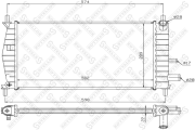 радиатор системы охлаждения без AC МКПП Ford Fiesta, Mazda 121 1.3 95-02