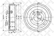 6025-1505-SX барабан тормозной BMW E36 1.6/1.8/1.8TDs M40/M41/M43 90>