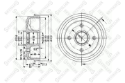 6025-1904-SX барабан тормозной Citroen Saxo, Peugeot 106 1.3-1.6/1.5D 91>