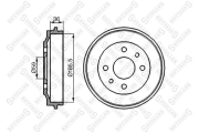 6025-2305-SX барабан тормозной Fiat Uno 1.1-1.7D/1.9D 83-95