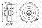 6025-2529-SX барабан тормозной Ford Escort 1.1-1.4 90-95