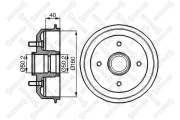 6025-2530-SX барабан тормозной c ABS Ford Escort/Fiesta all 95>