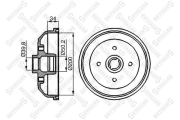 6025-3611-SX барабан тормозной Opel Corsa/Tigra 1.0-1.5TD 90-00