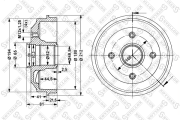 6025-3705-SX барабан тормозной без ABS Peugeot 306, Citroen ZX/Xsara all 91>