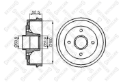 6025-3911-SX барабан тормозной без ABS Renault Clio all 98>