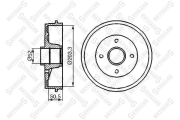 6025-3912-SX барабан тормозной без ABS Renault Clio all 98>