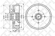 6025-4708-SX барабан тормозной VW Golf/Passat/Polo 1.0-1.6D 83>