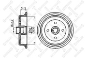 6025-4713-SX барабан тормозной Audi 80/100 all 82>