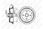 6025-4720-SX барабан тормозной Audi 80 1.6-1.9D 86-91