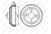 6025-9908-SX барабан тормозной Honda Civic 1.3-1.6 88-91