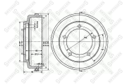 6026-2511-SX барабан тормозной Ford Transit All 00> RWD