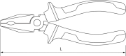 Пассатижи с двухкомпонентными рукоятками, 160 мм