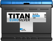 Аккумулятор TITAN Eurosilver 56Ач 530А обратная/п.