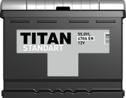 Аккумулятор TITAN STANDART 55Ач 470А прямая/п.