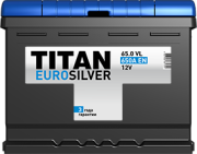 Аккумулятор TITAN Eurosilver 65Ач 650А обратная/п.