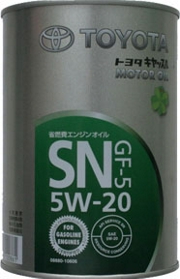 Моторное масло TOYOTA ENGINE OIL 5W-20 синтетика 1л