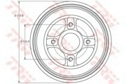 Барабан тормозной RENAULT LOGAN/CLIO/MEGANE (d=203mm) с подш.,кольцом АБС