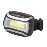 Фонарь налобный. черный. 3 Вт COB LED, 3 режима, пластик, пакет Ultraflash LED5380