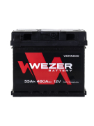 Аккумулятор WEZER 55Ач 480А обратная/п.