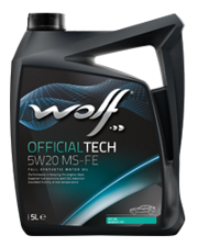 Моторное масло Wolf OFFICIALTECH 5W20 MS-FE синтетика 5л