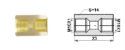 переходник M10x1.0/M10x1.0 L=30mm S=13