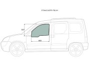 Стекло переднее левое опускное CITROEN BERLINGO/PEUGEOT PARTNER 96-08