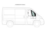 Стекло форточки (уголок) переднее правое PEUGEOT BOXER II/FIAT DUCATO II/CITROEN JUMPER II 06-