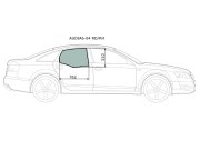 Стекло заднее правое опускное AUDI A6/S6 04- 4D