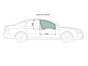 Стекло переднее правое опускное AUDI A6/S6 97-04 4/5D